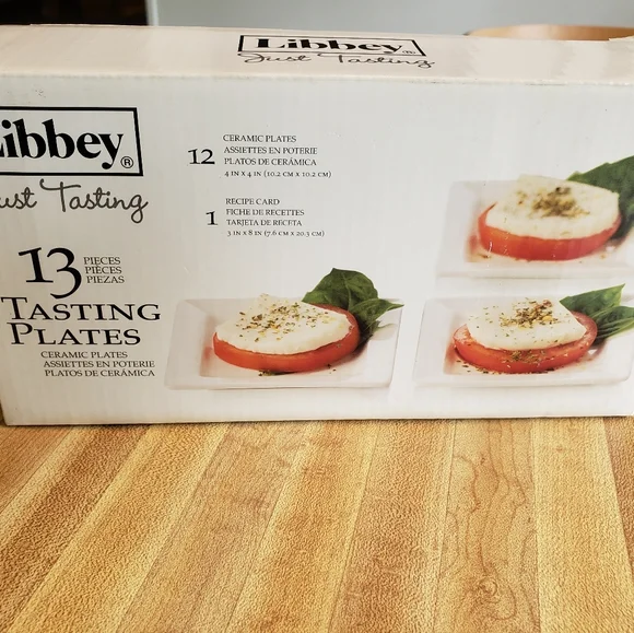 Libbey Mini Ceramic Tasting Plates NWT - Picture 2 of 8